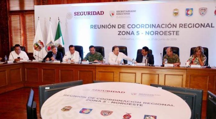Asiste gobernador Francisco Vega a reunión de coordinación regional de seguridad pública