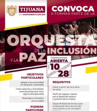 Lista Convocatoria para participar en la primera “Orquesta de la Inclusión y la Paz’’
