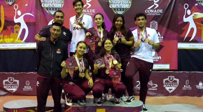 EL BÁDMINTON DE BC, EN LA TERCERA POSICIÓN NACIONAL DE ACUERDO A LOS CONADE