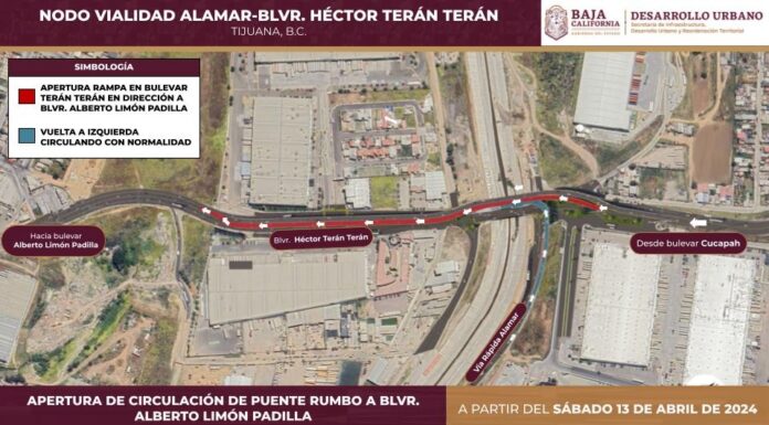 APERTURAN SEGUNDA ETAPA DEL NODO ALAMAR EN TIJUANA
