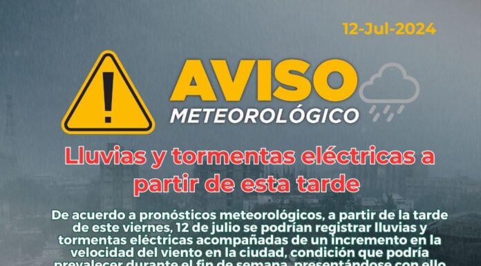 POSIBILIDAD DE LLUVIAS LIGERAS EN TIJUANA