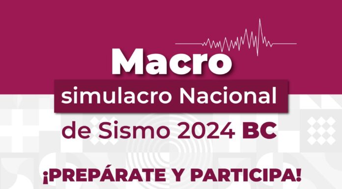 HABRÁ SIMULACRO NACIONAL 2024 EN BC