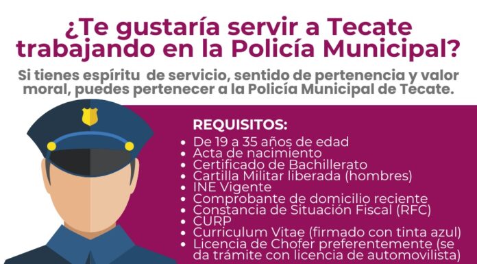ABREN CONVOCATORIA PARA QUE TECATENSES SE INTEGREN A LA POLICÍA MUNICIPAL