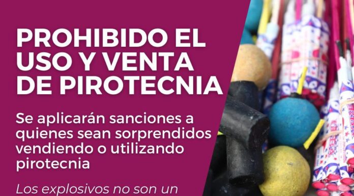 CERO TOLERANCIA AL USO DE PIROTECNIA DURANTE LAS FESTIVIDADES DE NAVIDAD Y AÑO NUEVO: ROMÁN COTA
