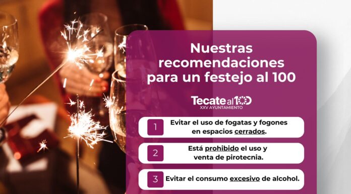 EMITE GOBIERNO DE TECATE RECOMENDACIONES PARA FIN DE AÑO