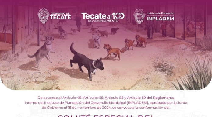 CONVOCAN A TECATENSES A CONFORMAR EL COMITÉ ESPECIAL DEL BIENESTAR ANIMAL