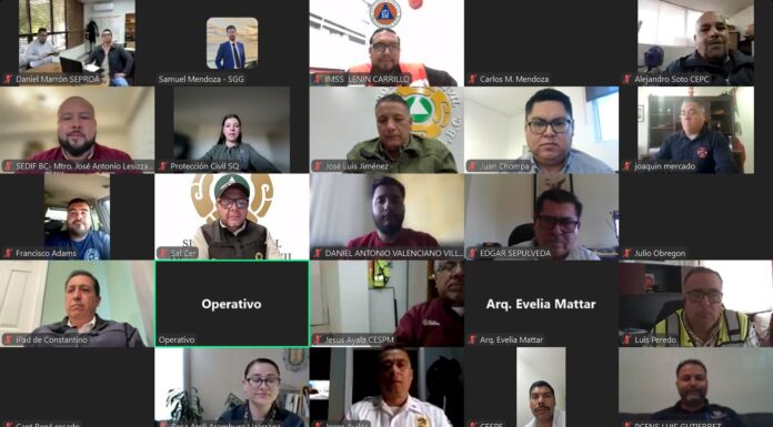 SESIONA COMITÉ ESTATAL DE EMERGENCIAS ANTE CONDICIONES CLIMÁTICAS ADVERSAS