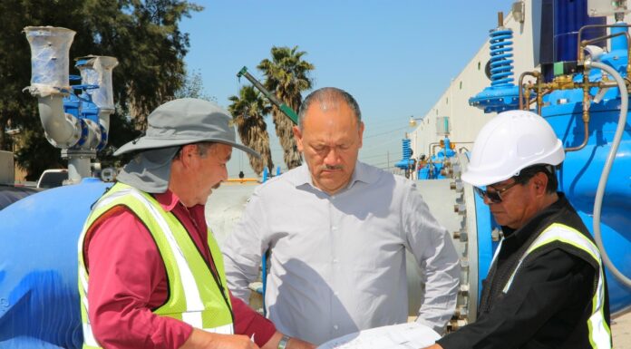 SUPERVISAN AVANCES EN OBRAS DE REHABILITACIÓN DEL TANQUE OTAY EN TIJUANA