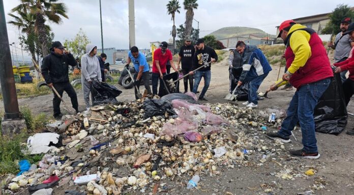 RECOLECTAN 14 TONELADAS DE BASURA EN EL BULEVAR LAS TORRES DE TIJUANA