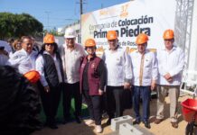 COLOCAN PRIMERA PIEDRA DEL NUEVO EDIFICIO DEL SNTE 37 EN ROSARITO