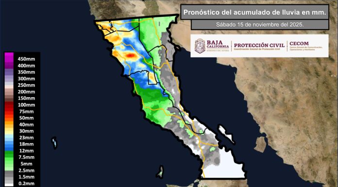 DECLARA PROTECCIÓN CIVIL BC ESTADO DE PRE-ALERTA ANTE FRENTES FRÍOS N° 14 y 15