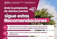 SE ESPERAN VIENTOS DE 20 A 30 KILÒMETROS POR HORA EN BC