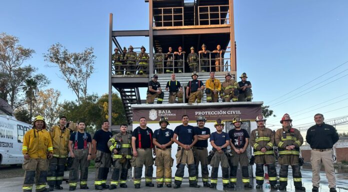 CONCLUYE CAPACITACIÓN EN MANEJO DE MANGUERAS Y STANDPIPE PARA BOMBEROS EN PROTECCIÓN CIVIL BC