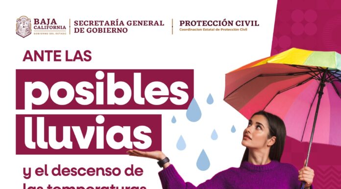 HABRÁ PRECIPITACIONES ESTE FIN SEMANA EN BC