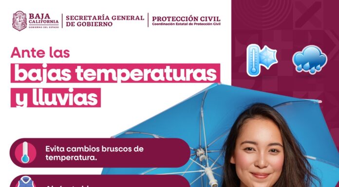CONTINÚAN LLUVIAS ESTA SEMANA EN BC