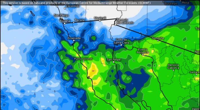 SE PREVÉN LLUVIAS PARA ESTE MIÉRCOLES 07 DE ENERO EN BC