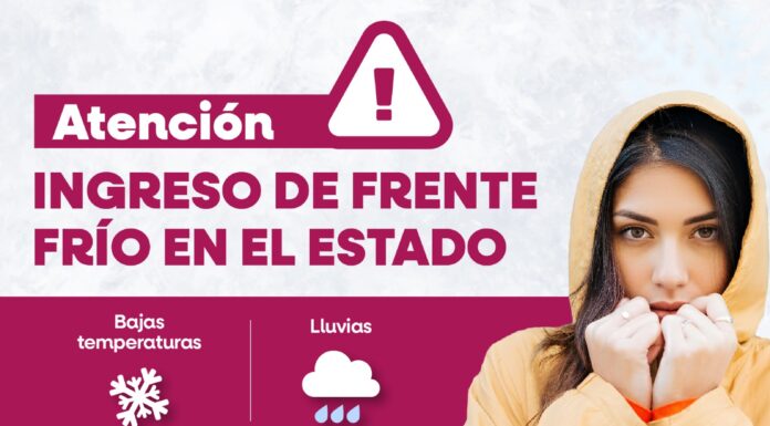 ADVIERTE AUTORIDADES ENTRADA DE FRENTES FRÍOS N° 30 Y 31