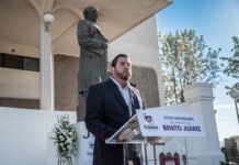 ENCABEZA ISMAEL BURGUEÑO CEREMONIA CONMEMORATIVA DEL NATALICIO DE BENITO JUÁREZ