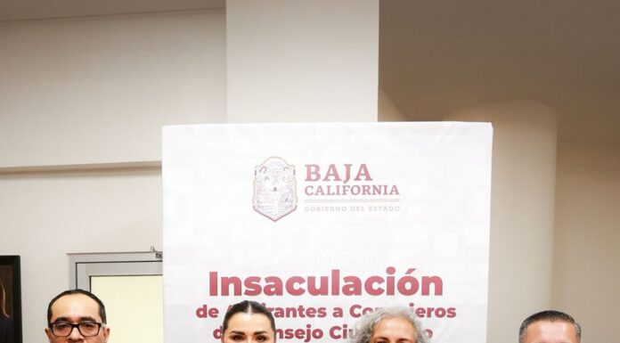 TOMAN PROTESTA INTEGRANTES DEL NUEVO CONSEJO CIUDADANO DE SEGURIDAD DE BC