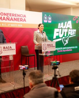 PRESENTA GOBERNADORA DE BC, EL «BAJA FUT FEST», PARA VIVIR LA PASIÓN DEL MUNDIAL 2026 EN ESPACIOS PÚBLICOS