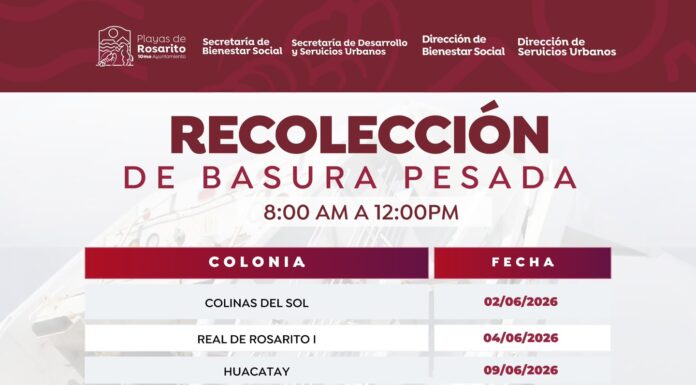HABRÁ PROGRAMA DE RECOLECCIÓN DE BASURA PESADA EN ROSARITO