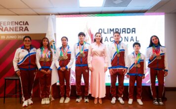 RECONOCE GOBERNADORA MARINA DEL PILAR LIDERAZGO DE BC EN EL TOP TRES DE LA OLIMPIADA NACIONAL