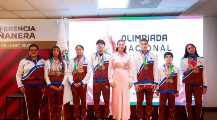 RECONOCE GOBERNADORA MARINA DEL PILAR LIDERAZGO DE BC EN EL TOP TRES DE LA OLIMPIADA NACIONAL