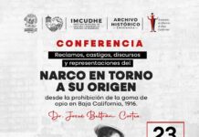 BRINDARÁN CONFERENCIA SOBRE LOS ORÍGENES DEL NARCOTRÁFICO EN BC