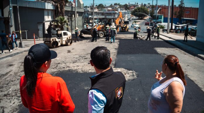 REHABILITAN VIALIDADES EN LA DELEGACIÓN LA PRESA A.L.R. EN TIJUANA