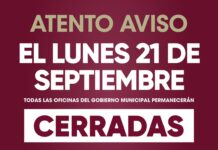 LUNES 21 DE SEPTIEMBRE, DÍA INHÁBIL PARA QUIENES LABORAN EN EL GOBIERNO MUNICIPAL DE TIJUANA