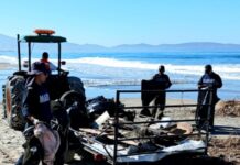 MARINA Y ZOFEMAT REFUERZAN SANEAMIENTO COSTERO EN ENSENADA TRAS EMBATES DE LA MAREA ALTA